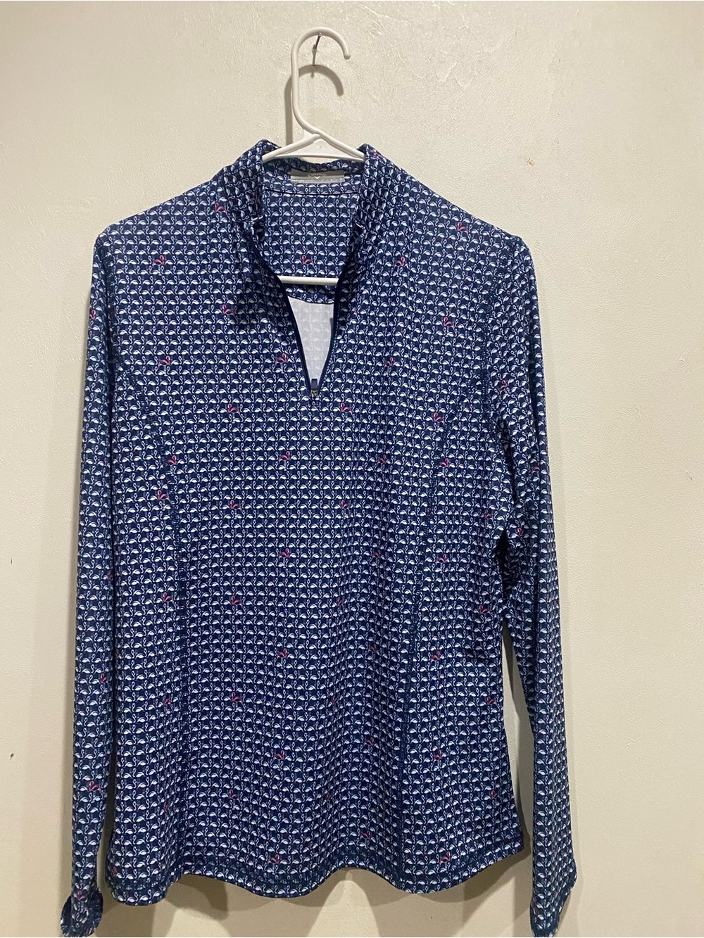 Callaway Weather Series 1/4-Zip Blue Print Size Large